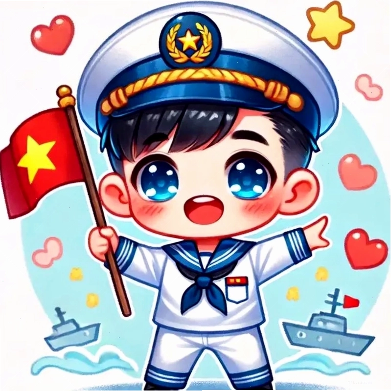 Chú bộ đội chibi đang hành quân