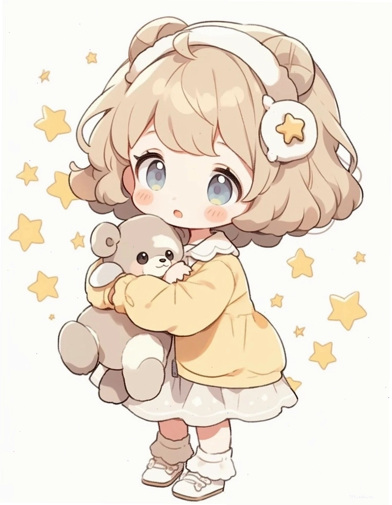 Cô bé chibi mặc váy hồng xinh xắn