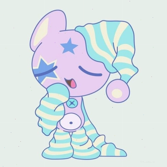 Cô gái anime chibi đang ngủ say trong bộ đồ ngủ dễ thương