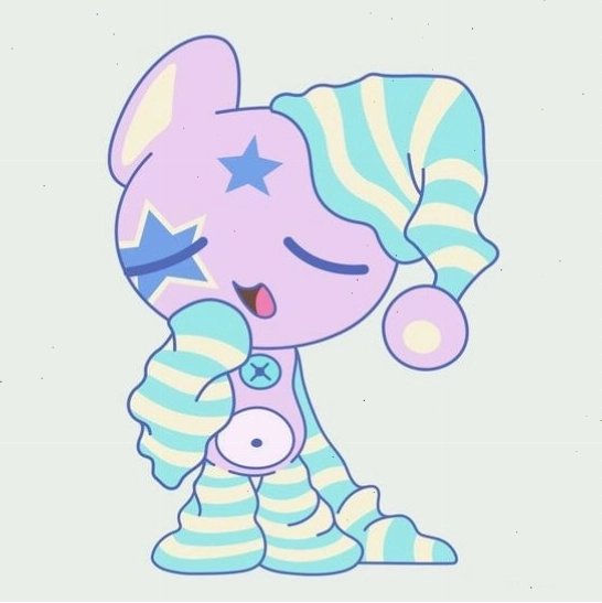 Cô gái anime chibi dễ thương đang ngủ trong bộ đồ ngủ ấm áp