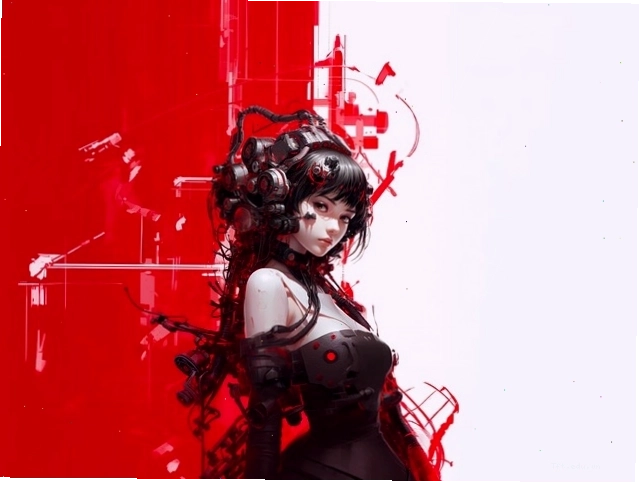 Cô gái anime dễ thương với đôi mắt to tròn