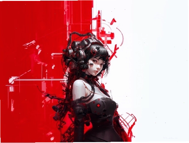 Cô gái anime dễ thương với mái tóc hồng nổi bật và đôi mắt to tròn