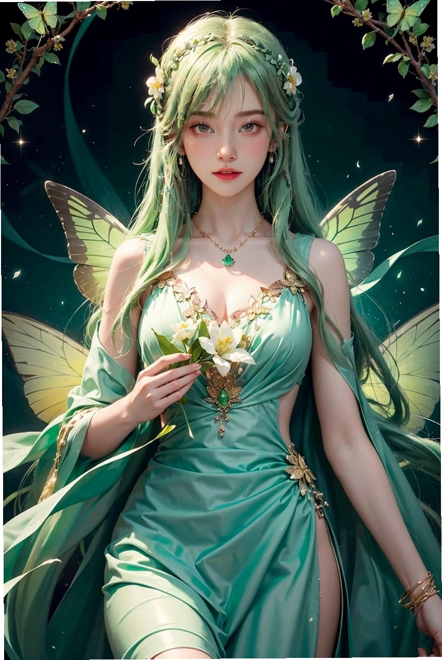 Cô gái anime với mái tóc hồng nổi bật và trang phục cá tính