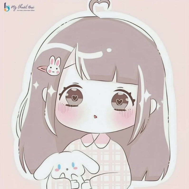 Cô gái chibi đang chơi đàn guitar