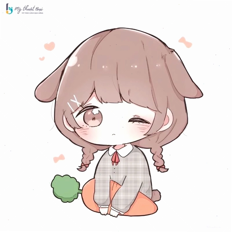 Cô gái Chibi dễ thương đang chơi đùa