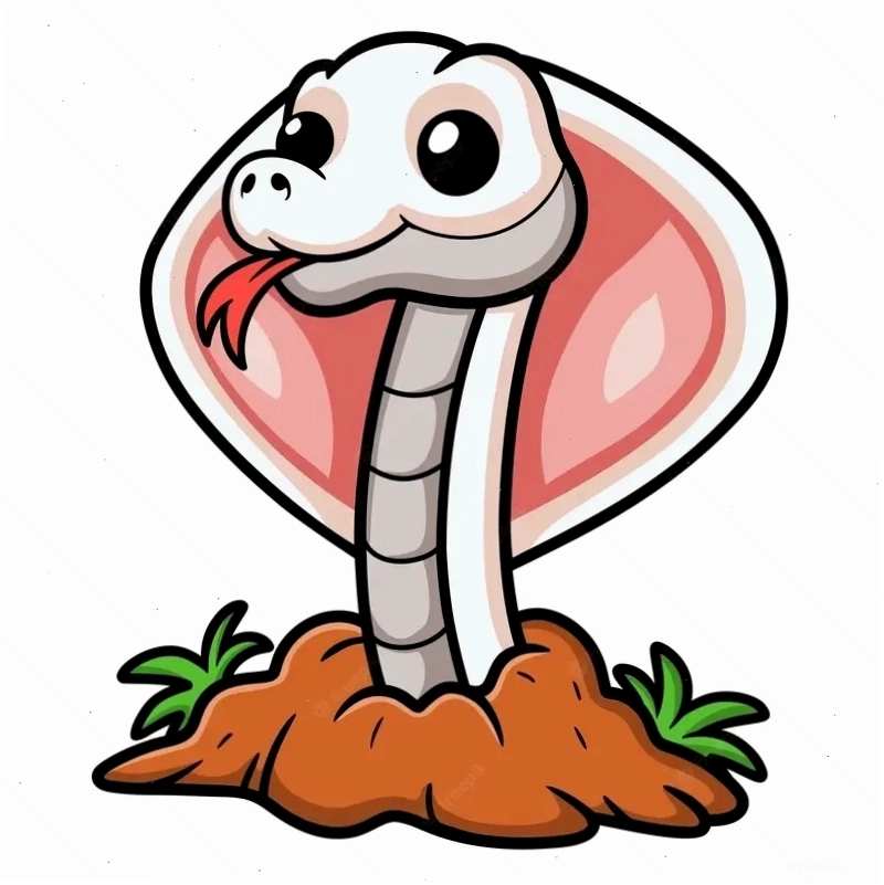 Con rắn chibi cute siêu cưng chuẩn gu fan anime