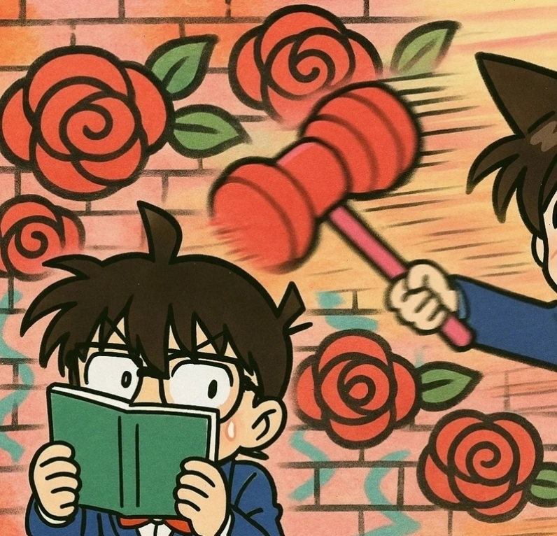 Conan chibi đang chạy nhanh