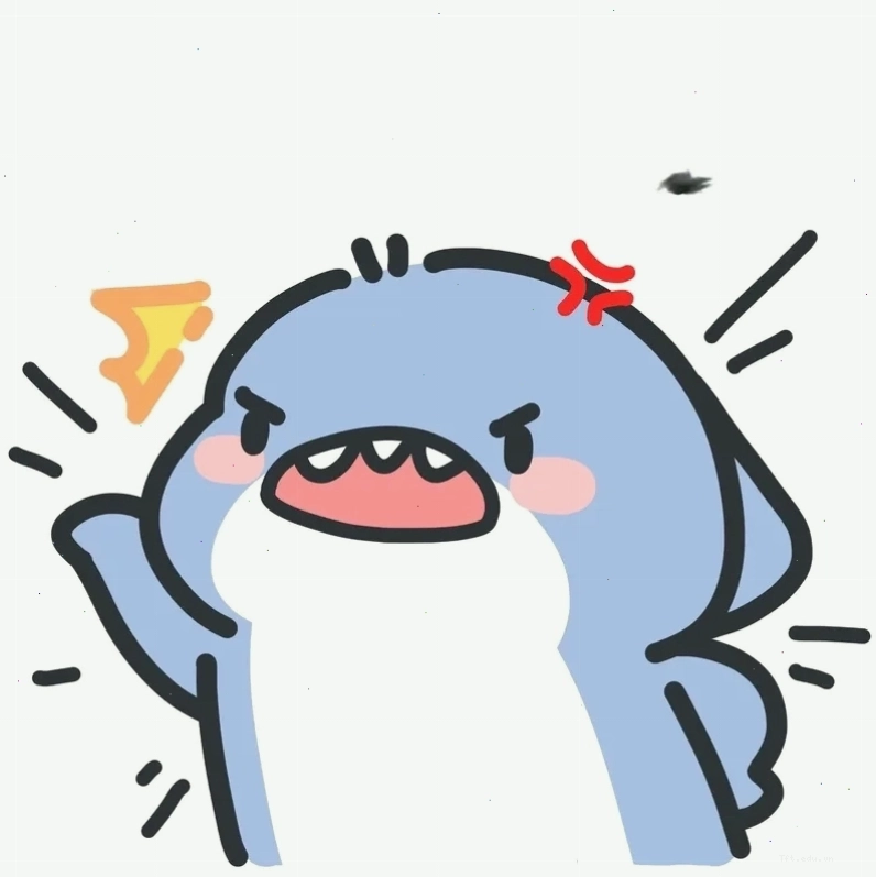 Dán sticker cute hình cá mập chibi cho góc học tập