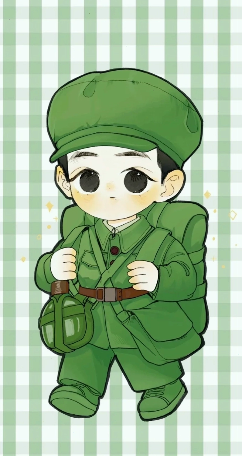 File PNG chú bộ đội chibi