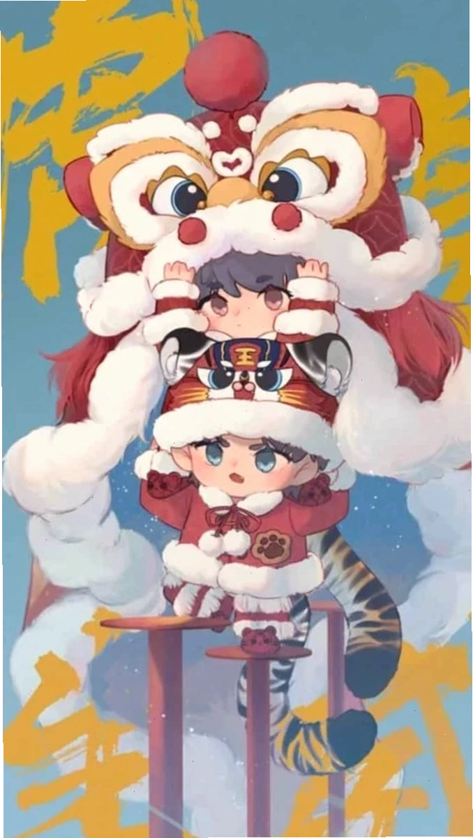 Gia đình Chibi chụp ảnh kỷ niệm Tết