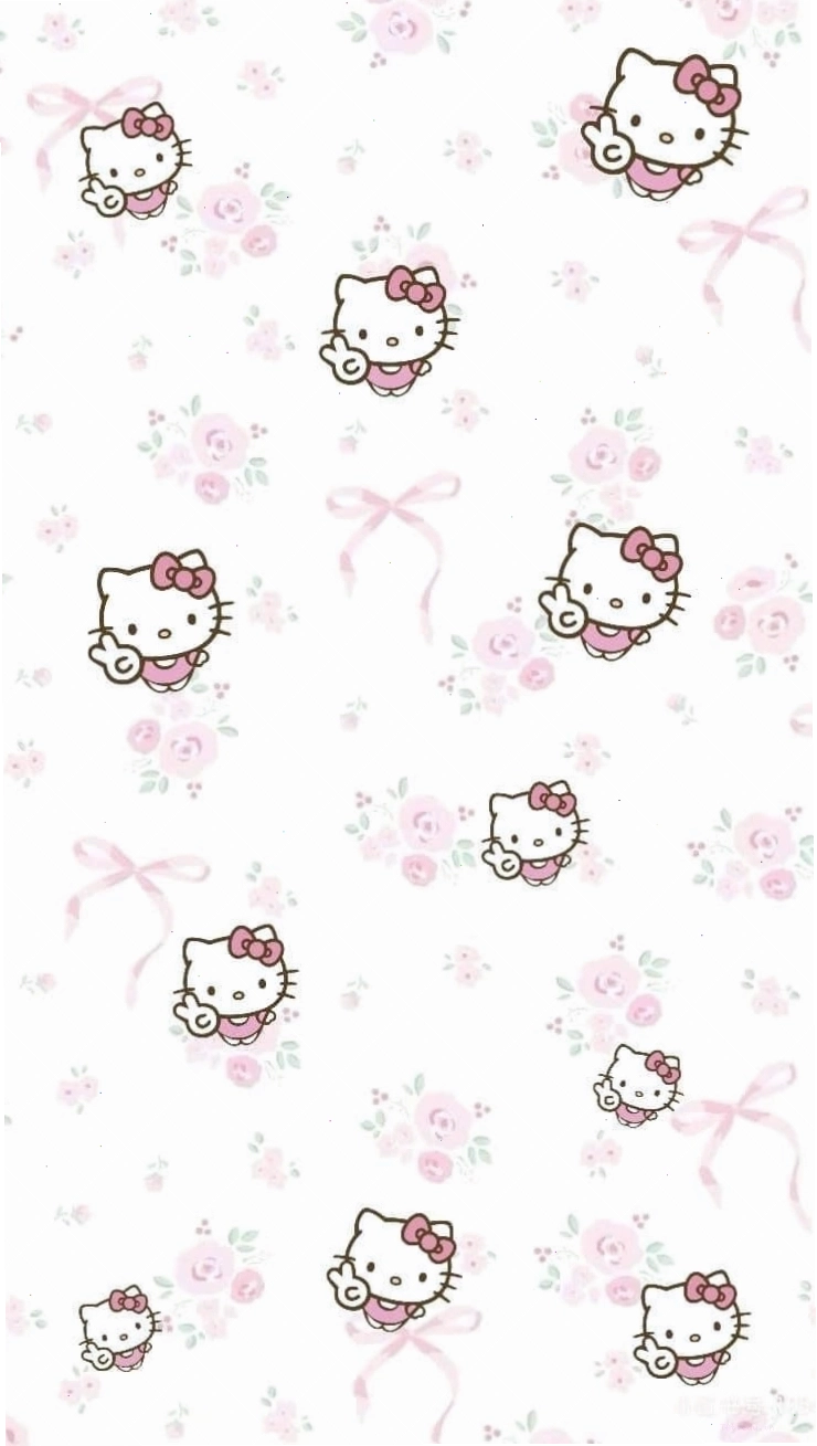Hello Kitty mặc trang phục công chúa trên nền hồng