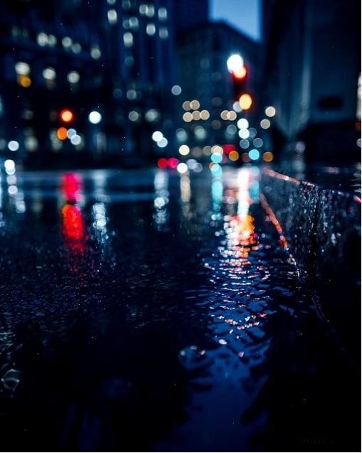 Hiệu ứng bokeh từ ánh đèn thành phố về đêm