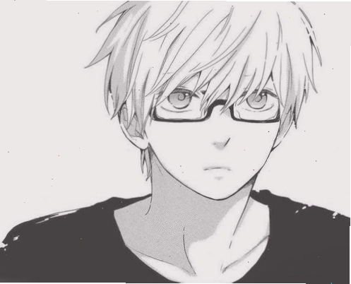 Hình ảnh Anime boy đen trắng đẹp trai, có chút bí ẩn