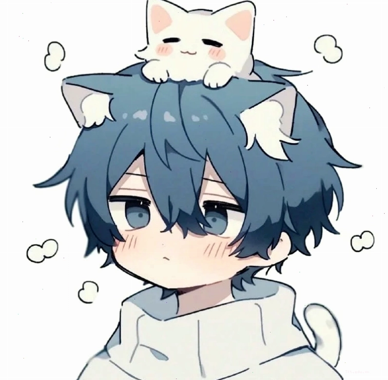 Hình ảnh anime nam chibi với đôi mắt to tròn và nụ cười tươi tắn