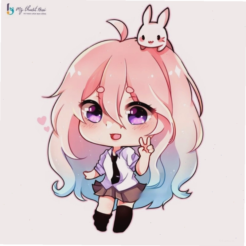 Hình ảnh chibi girl dễ thương với trang phục ấn tượng