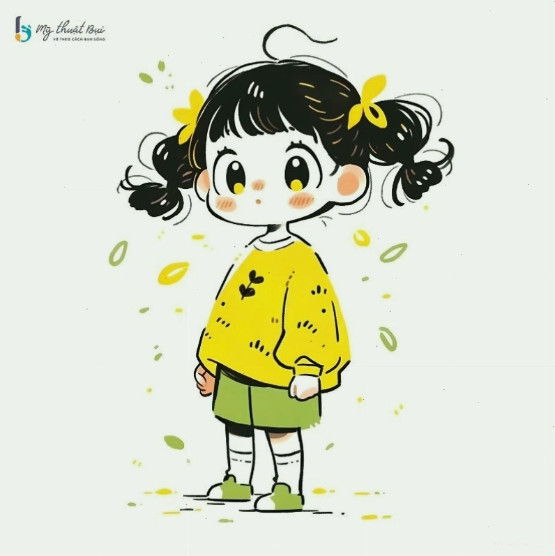 Hình ảnh chibi nữ dễ thương với đôi mắt to tròn