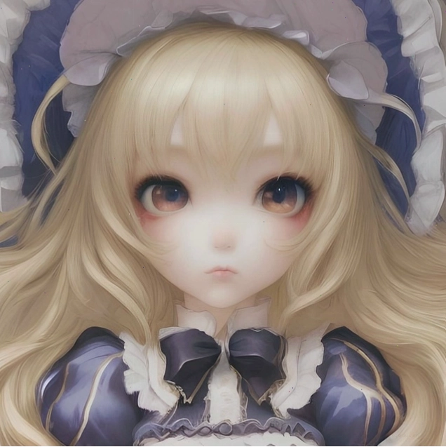 Hình ảnh cô gái anime phong cách Gothic đầy bí ẩn