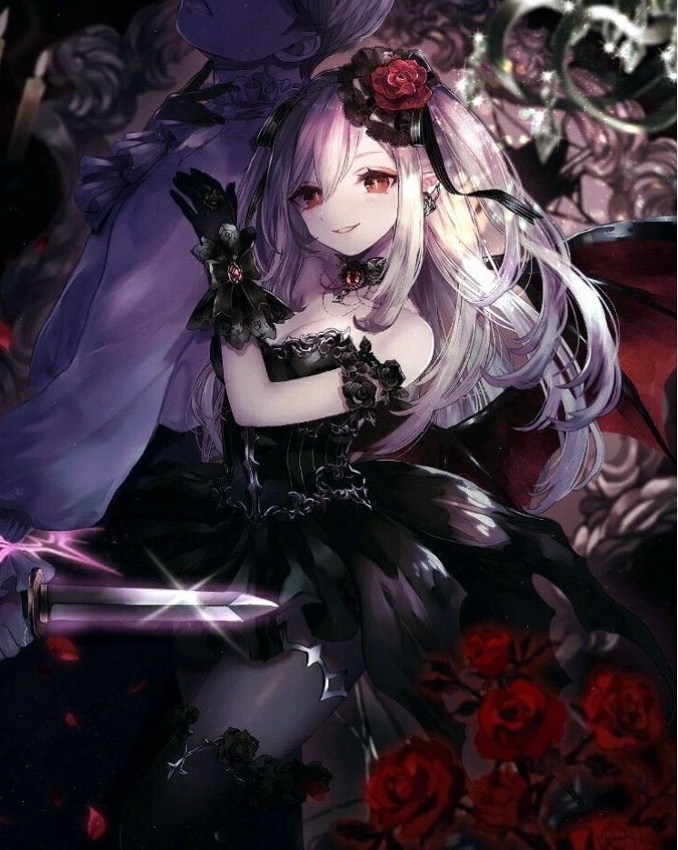 Hình ảnh đôi ác quỷ anime với vẻ đẹp ma mị