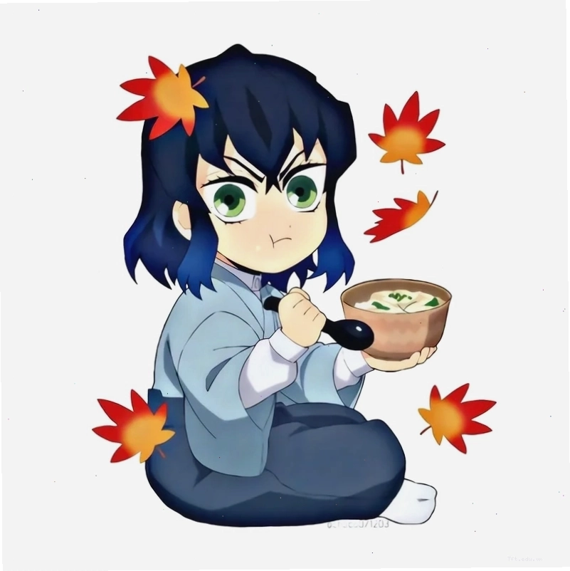 Hình ảnh Inosuke Chibi dễ thương với biểu cảm ngộ nghĩnh