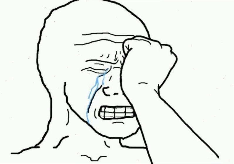Hình ảnh meme khóc với nhân vật hoạt hình kinh điển