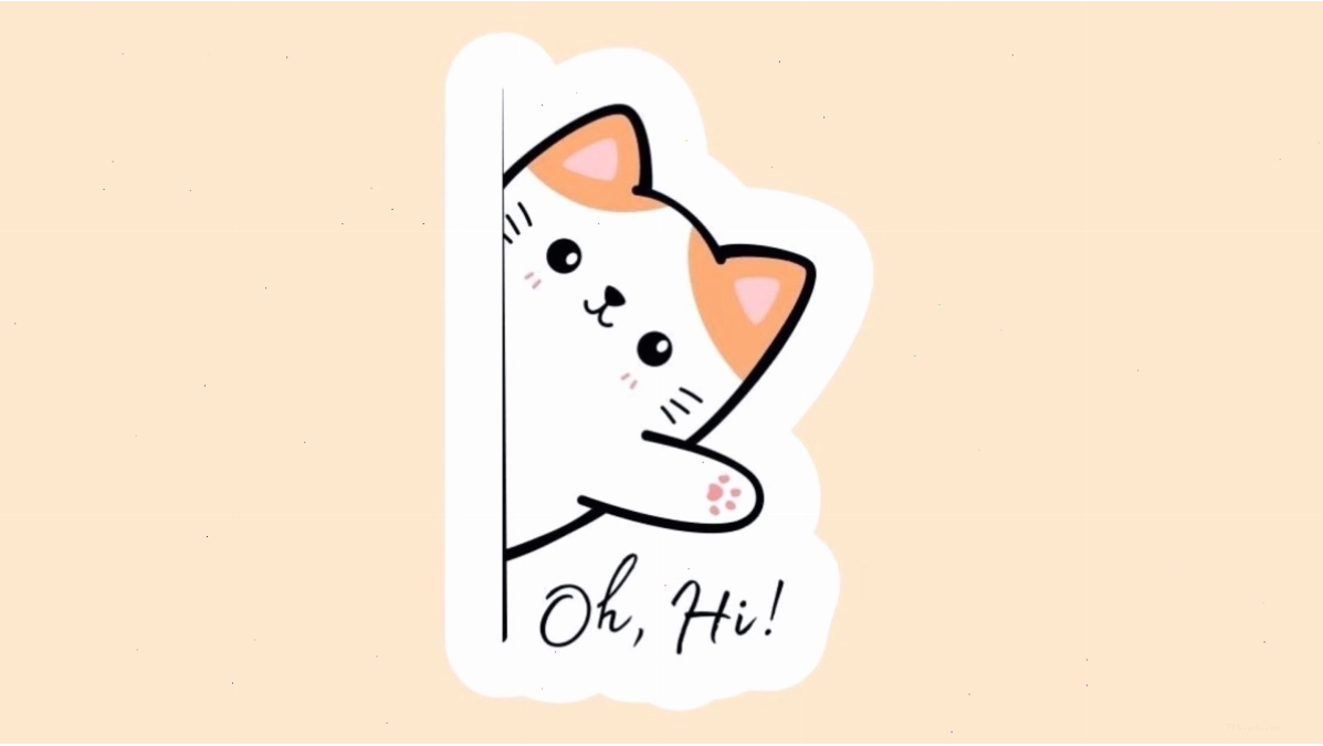 Hình ảnh mèo chibi đội mũ, trông rất ngộ nghĩnh