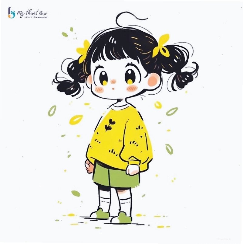 Hình ảnh minh họa nhân vật anime nữ chibi dễ thương