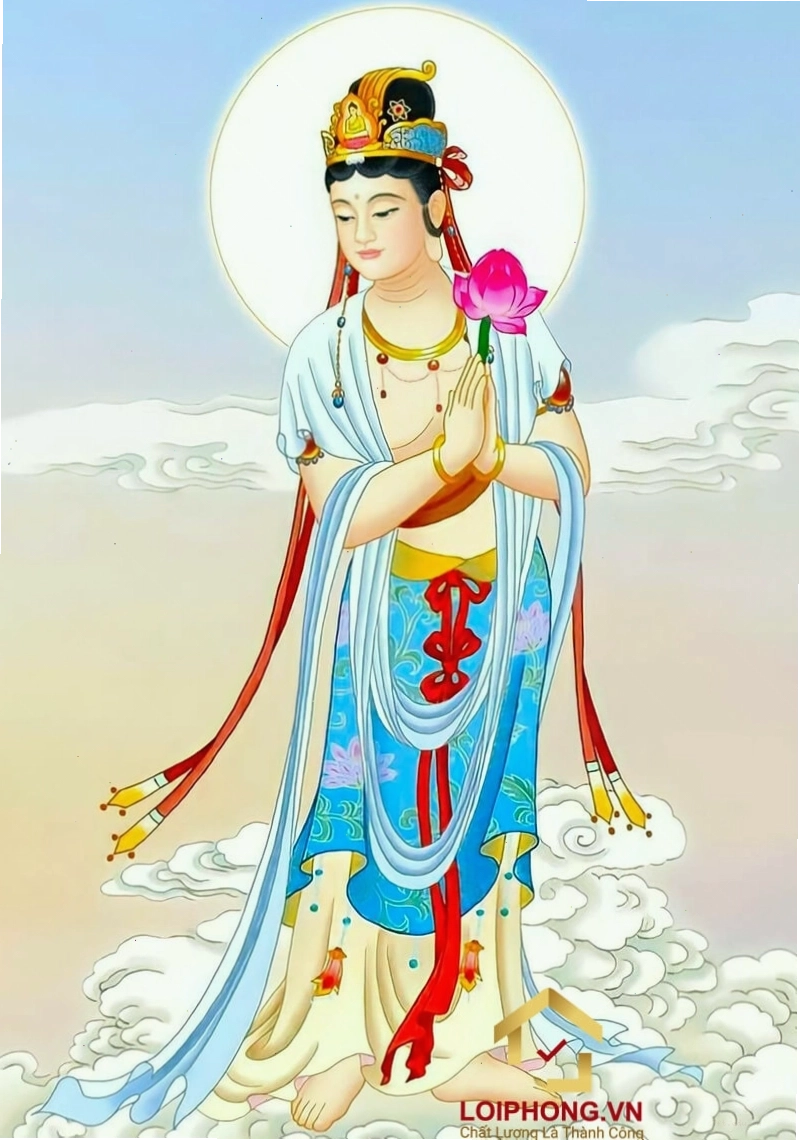Hình ảnh Phật Quan Âm dáng đứng đầy từ bi