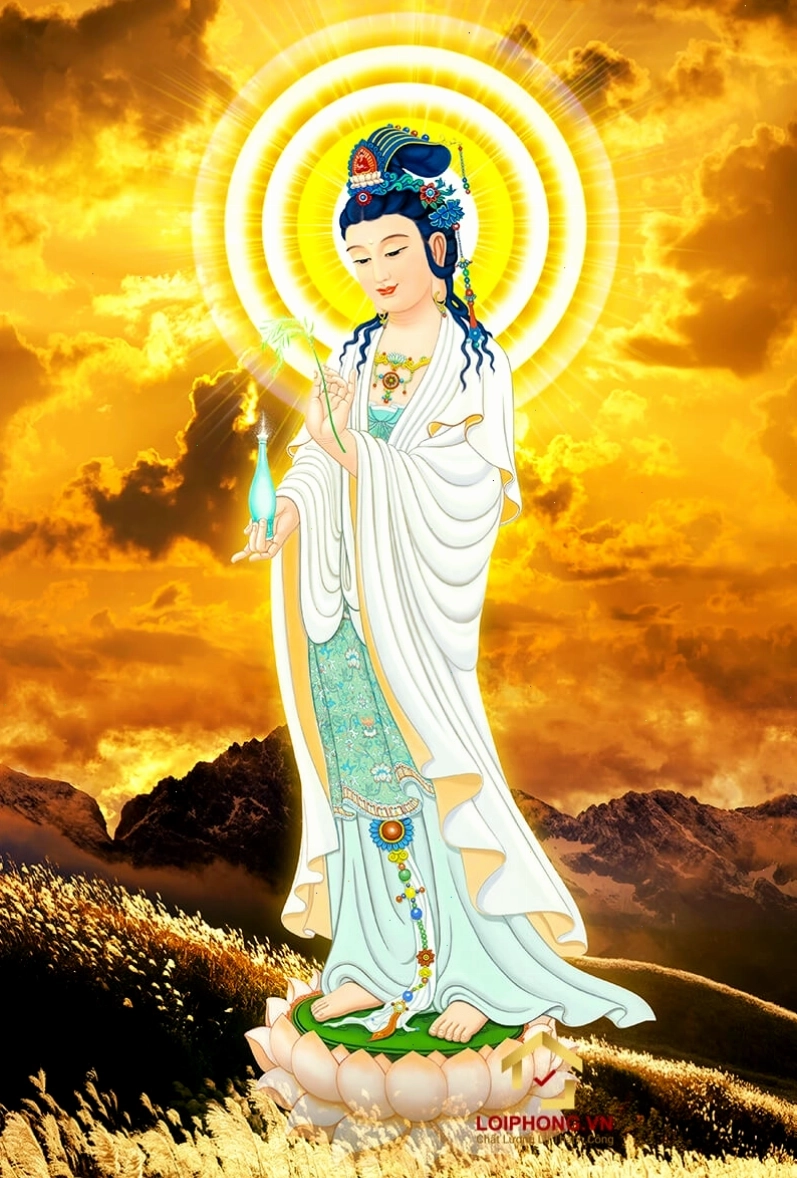Hình ảnh Phật Quan Âm dáng đứng thanh thoát
