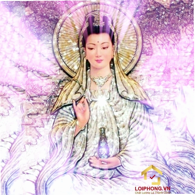 Hình ảnh Phật Quan Âm dáng ngồi từ bi và trí tuệ