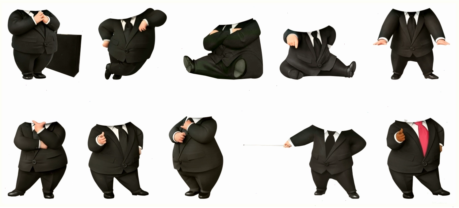 Hình chibi bé trai đáng yêu với khuôn mặt quen thuộc