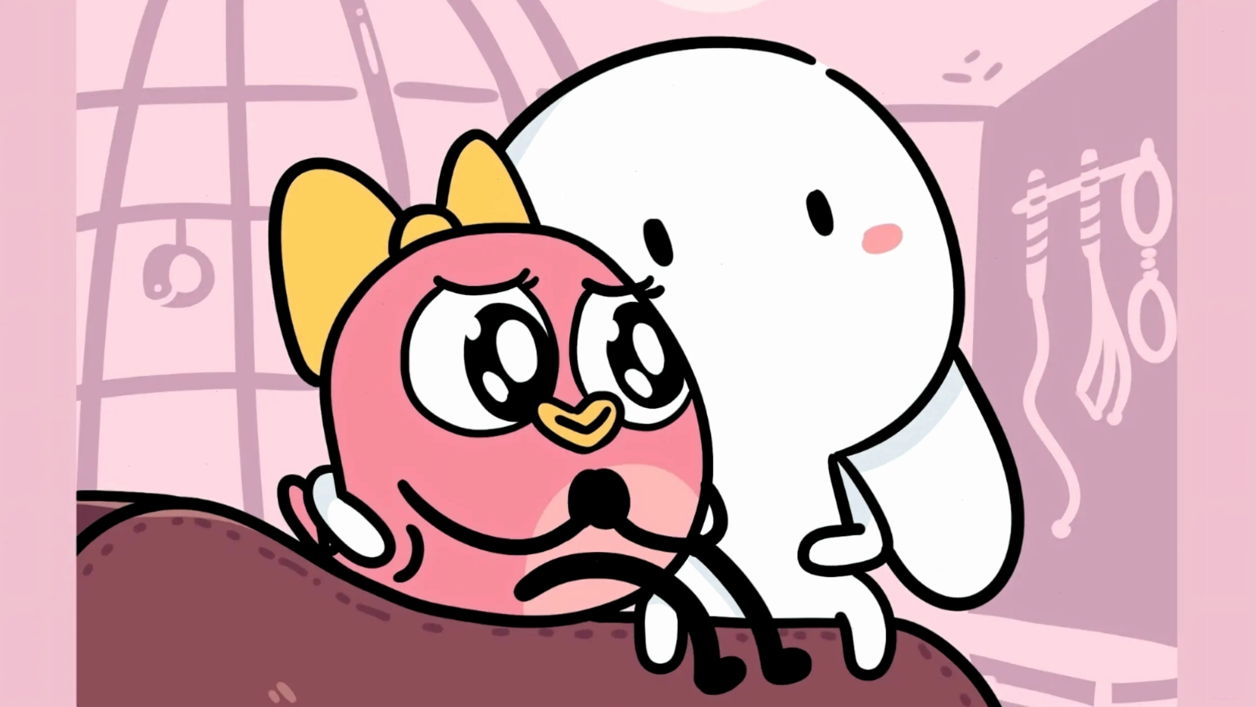Hình nền 3D cute với Thỏ Bảy Màu