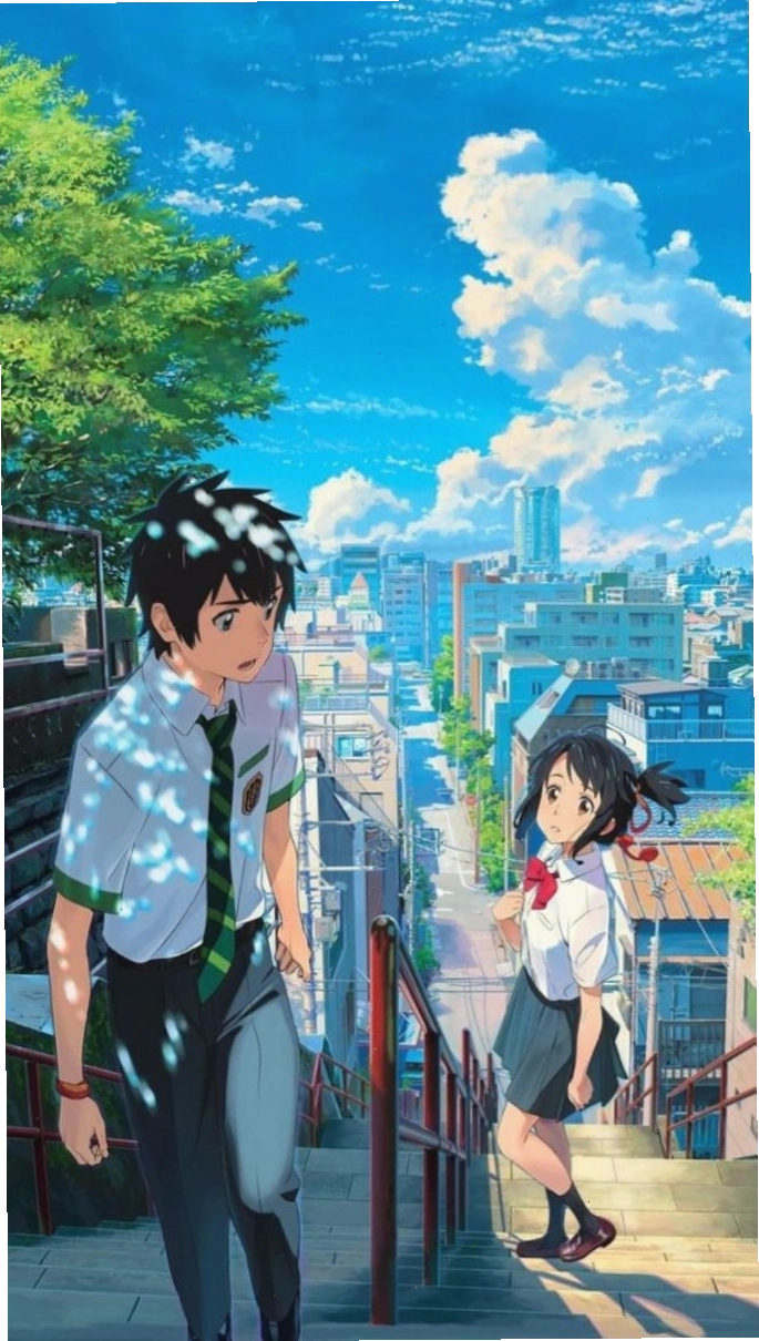 Hình nền anime nam với phong cách vẽ tối giản