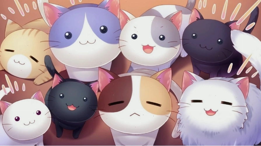 Hình nền anime trừu tượng với gam màu mạnh mẽ