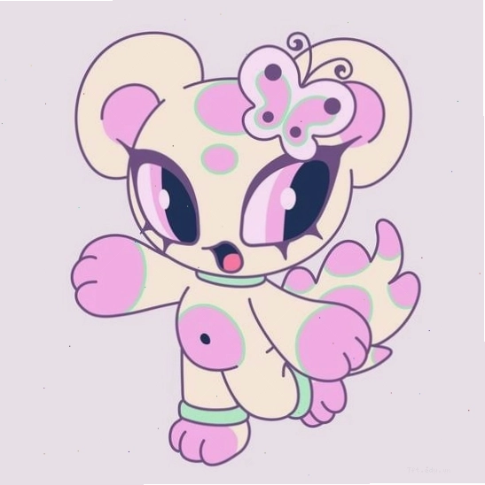 Hình nền chibi dễ thương với động vật và bướm