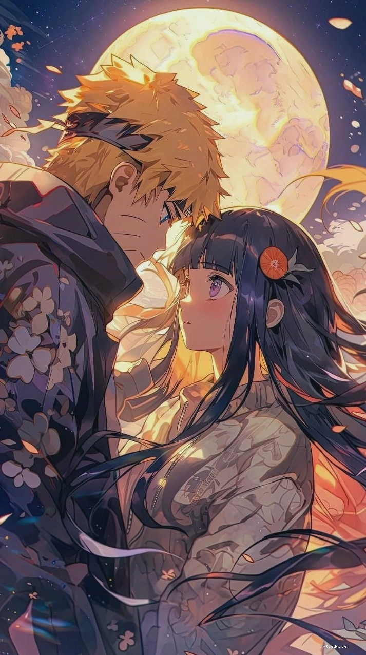 Hình nền điện thoại 4K hai nhân vật anime tình cảm dưới ánh đèn lồng