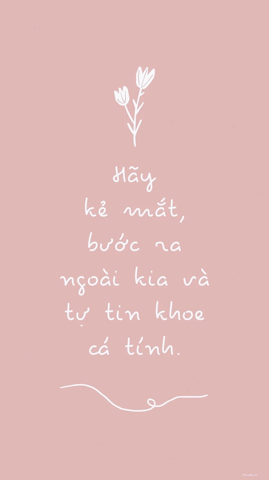 Hình nền điện thoại truyền cảm hứng với màu hồng nhẹ nhàng