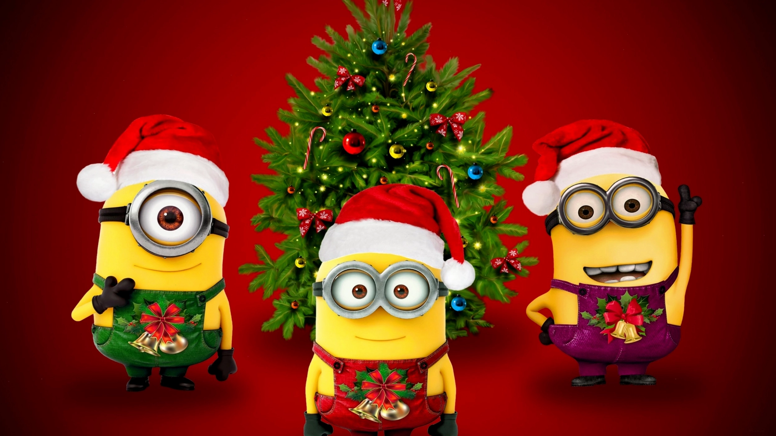 Hình nền Giáng Sinh Minion dễ thương cho điện thoại