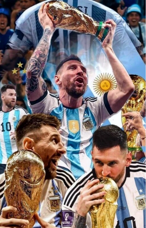 Hình nền Leo Messi 4K vô địch World Cup đẹp thể hiện phong thái lãnh đạo trên sân