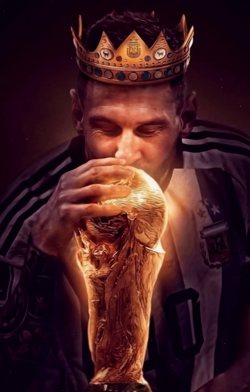 Hình nền Leo Messi 4K vô địch World Cup ngầu với ánh mắt tập trung
