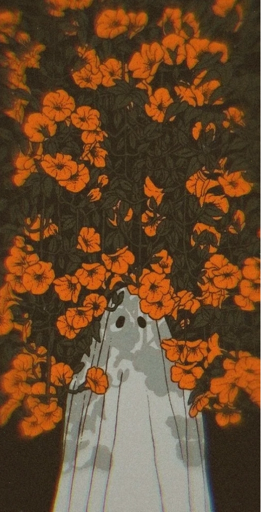 Hình nền ma mị với cặp đôi ma trong đêm Halloween