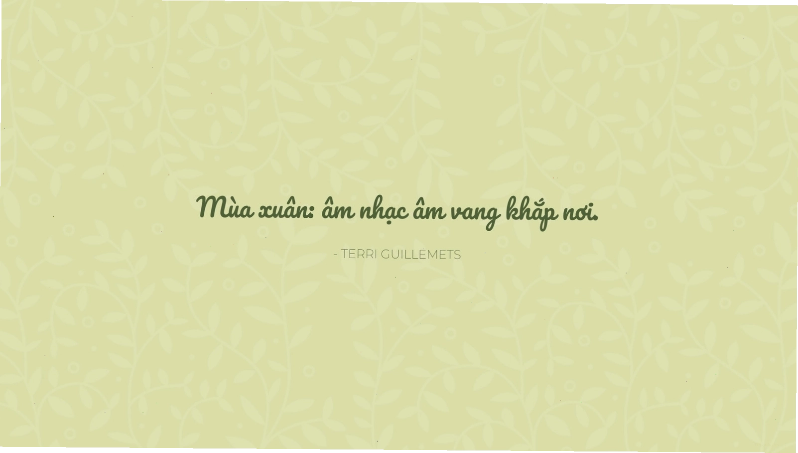 Hình nền máy tính mùa xuân họa tiết lá màu xanh lá nhạt