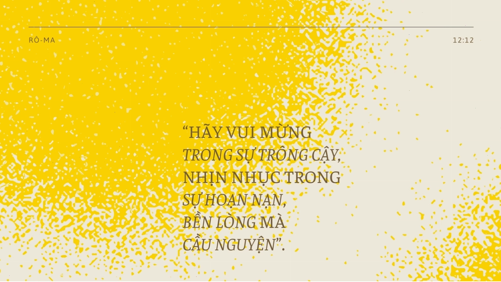 Hình nền máy tính Thiên Chúa giáo với câu Kinh Thánh, vàng và màu be