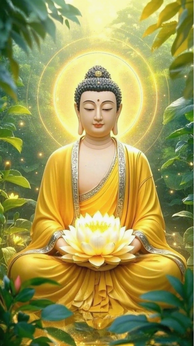 Hình nền Phật Di Lặc cầm thỏi vàng