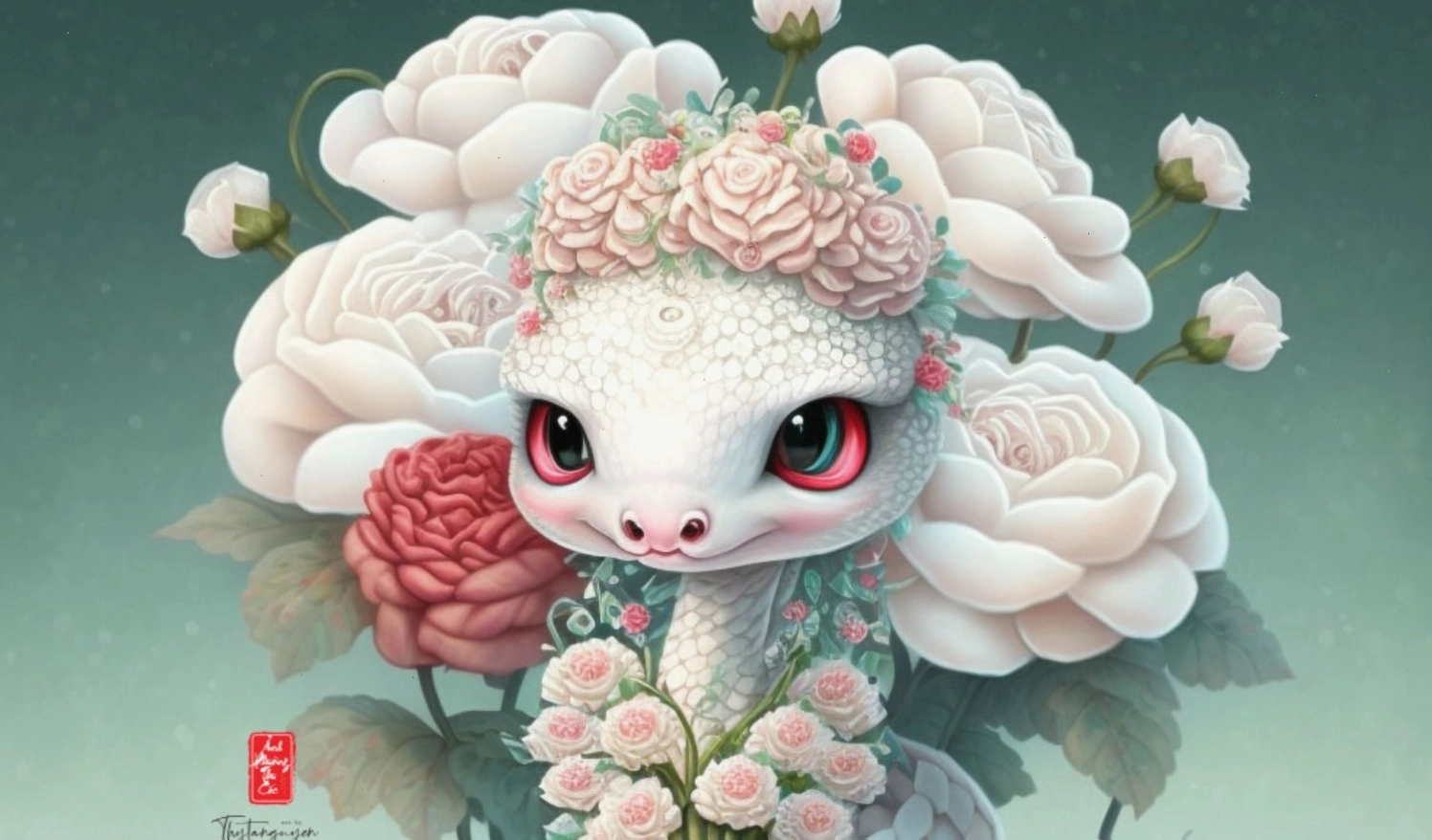 Hình nền rắn chibi dễ thương