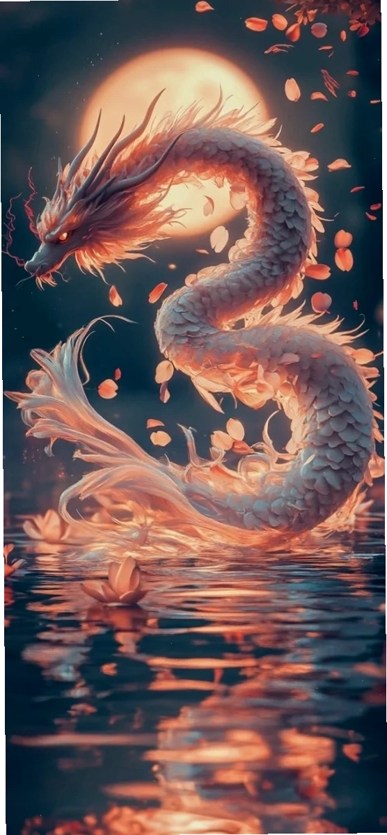 Hình nền rồng phượng kết hợp tạo nên sự hài hòa