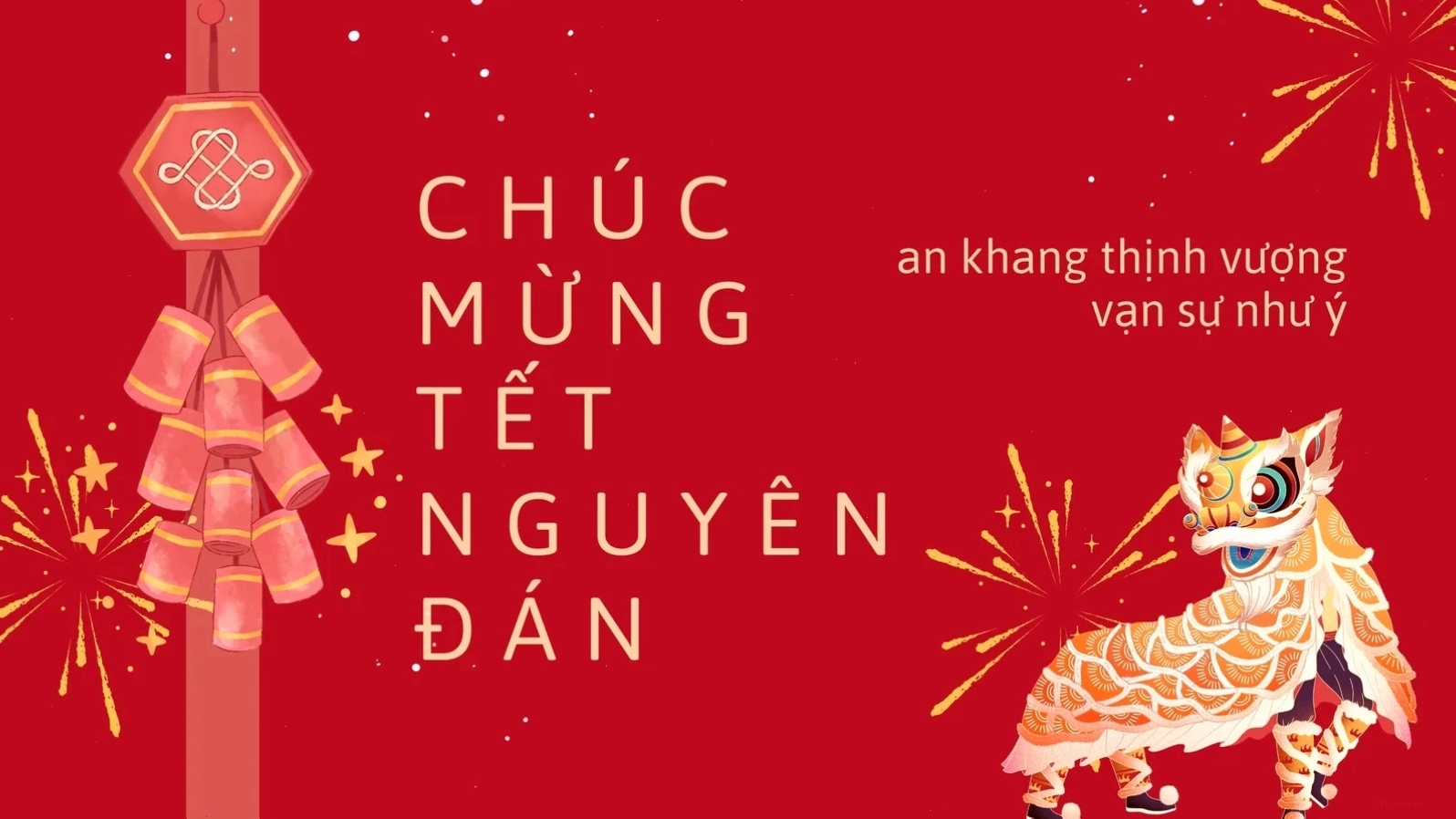 Hình nền Tết nguyên đán 2026 với tông màu đỏ vàng rực rỡ