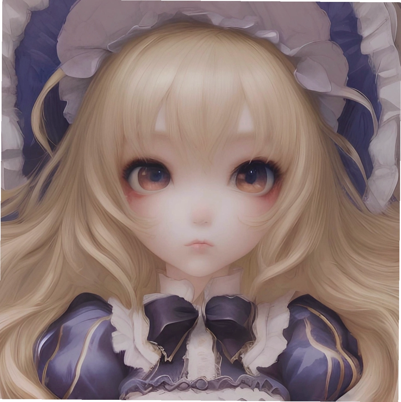 Hình vẽ anime cô gái phong cách gothic