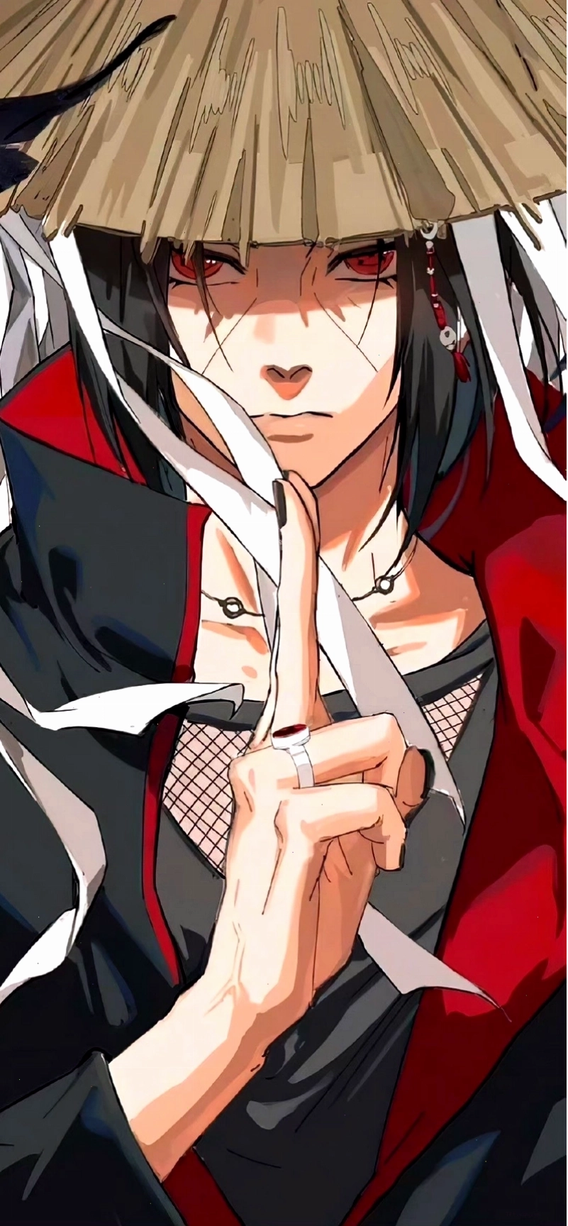 Itachi Uchiha với áo choàng Akatsuki