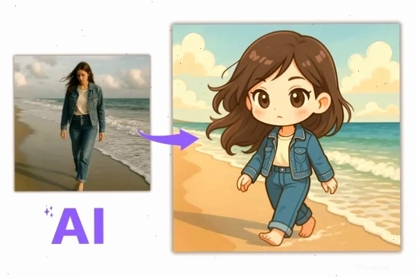 Kết quả tạo ảnh Chibi bằng AI, minh họa sự đáng yêu và chi tiết