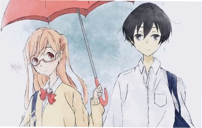 Khoảnh khắc ngọt ngào giữa cặp đôi anime nam nữ